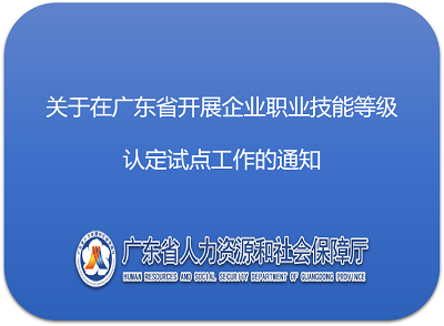 关于在广东省开展企业职业技能等级认定试点工作的通知
